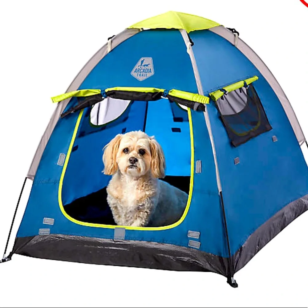 Blue shade dog cat tent